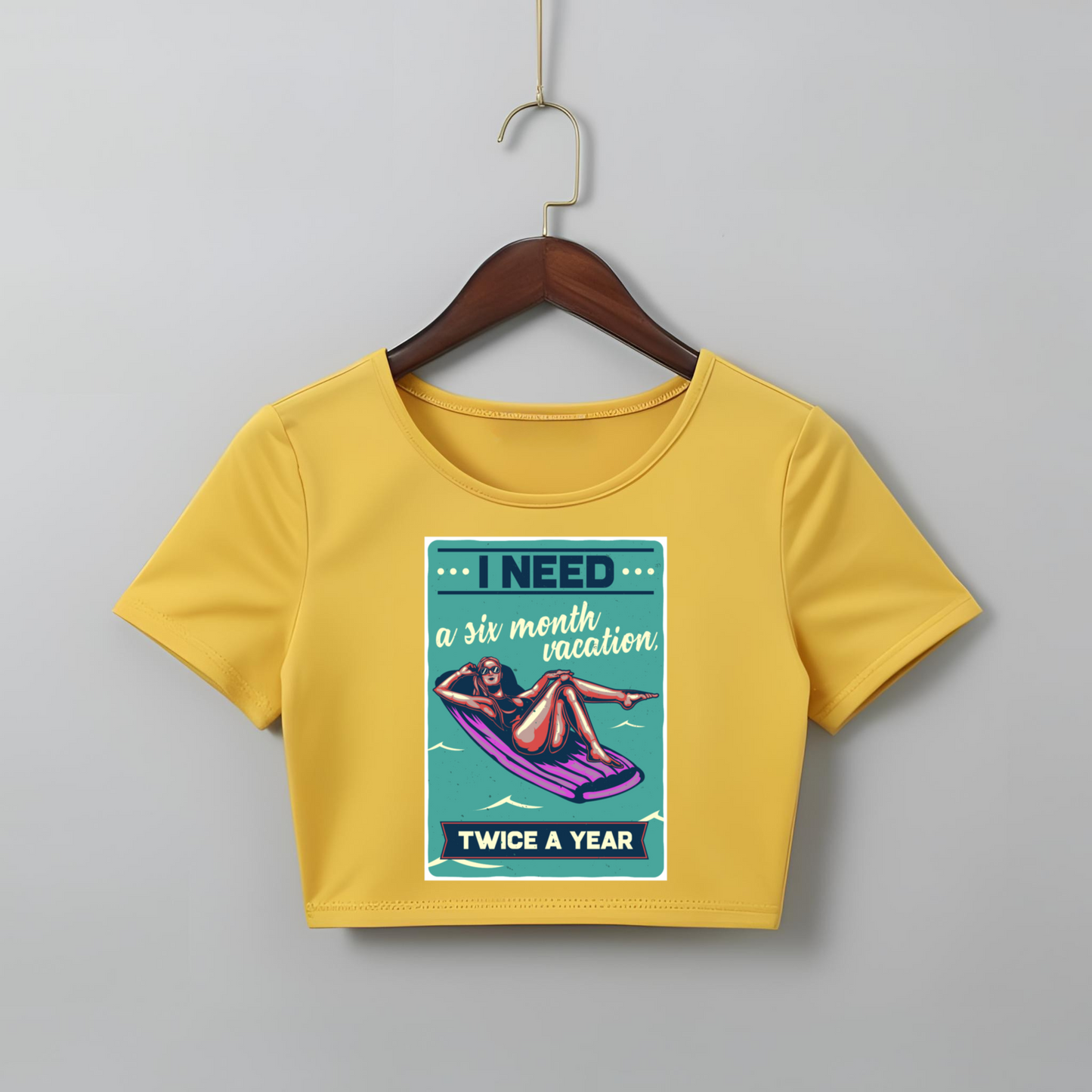 I NEED A VACATION CROP TOP