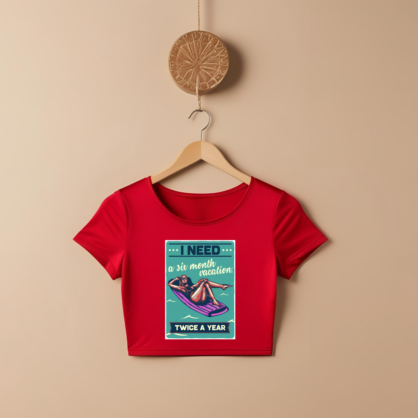 I NEED A VACATION CROP TOP