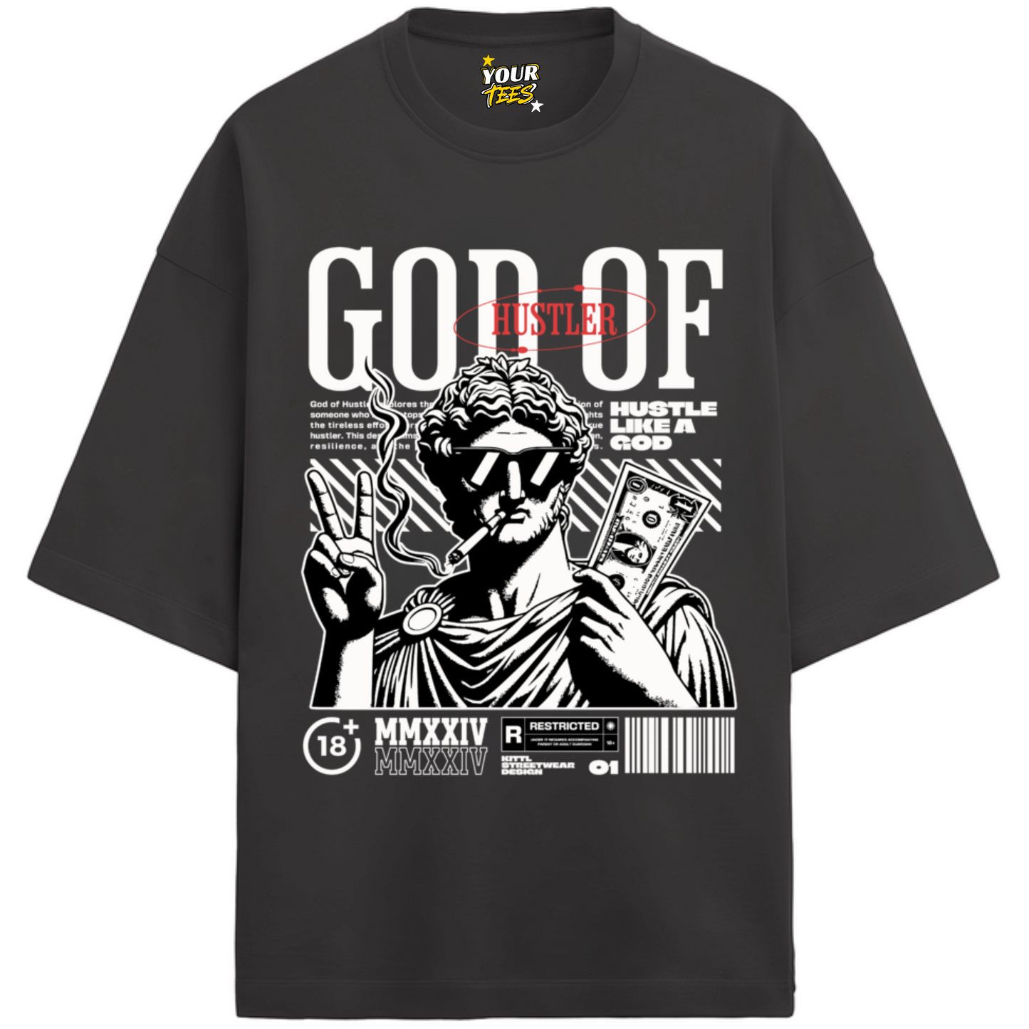 HUSTLER PREMIUM OVERSIZE TEE