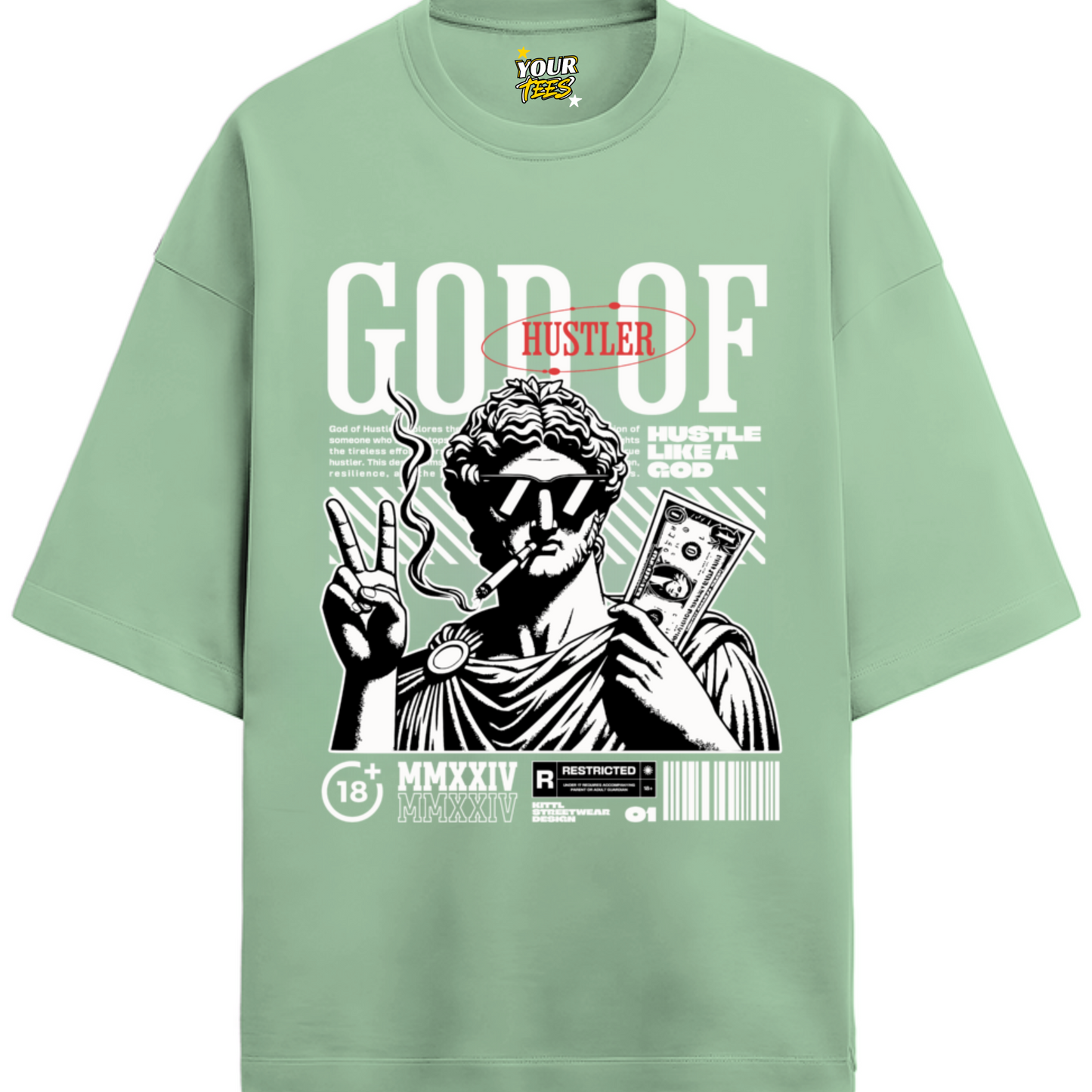 HUSTLER PREMIUM OVERSIZE TEE