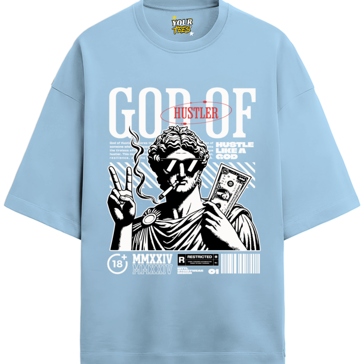 HUSTLER PREMIUM OVERSIZE TEE