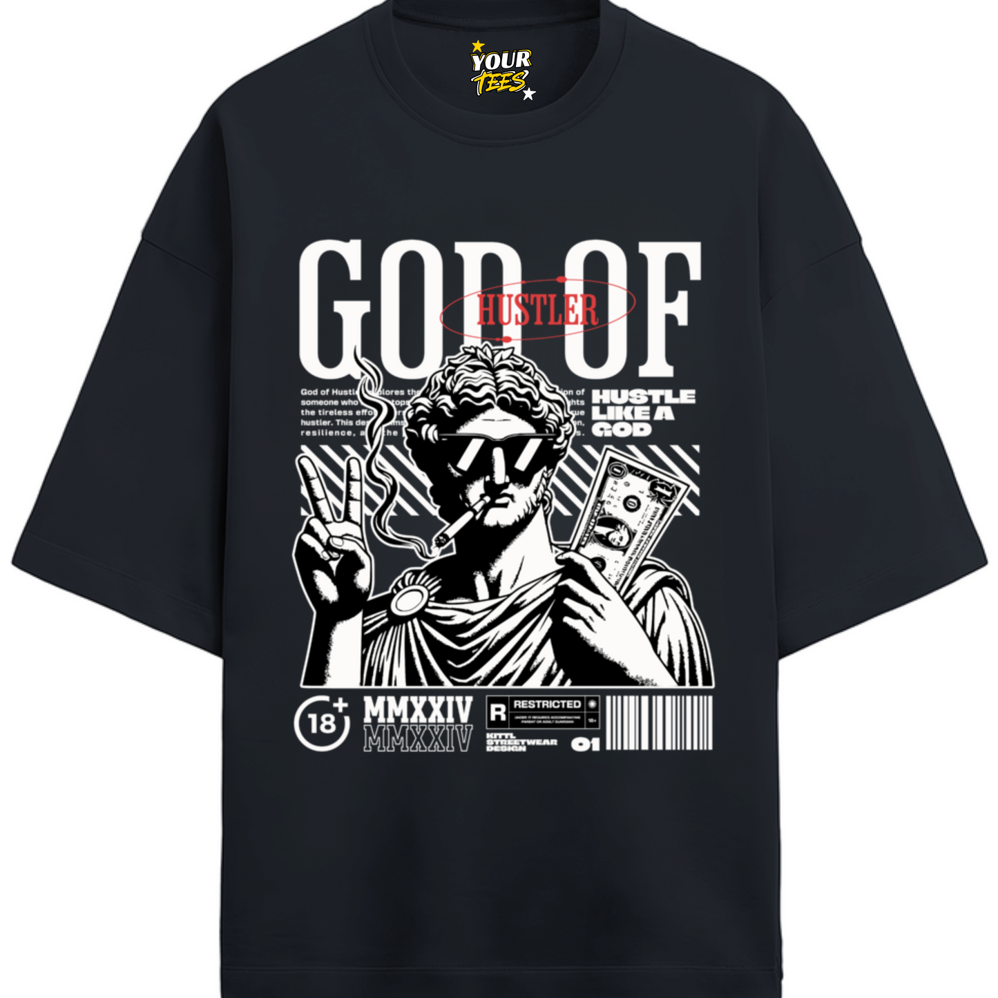 HUSTLER PREMIUM OVERSIZE TEE