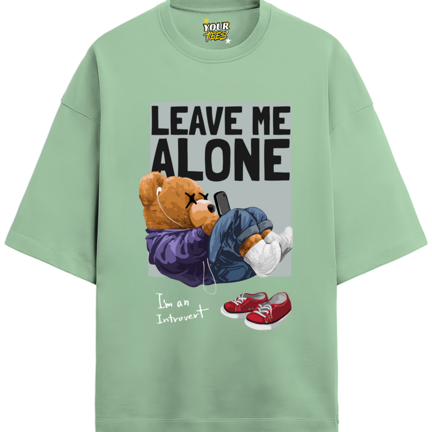 LEAVE ME ALONE PREMIUM OVERSIZE TEE