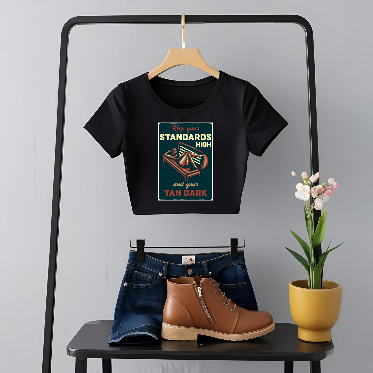STANDARDS HIGH CROP TOP